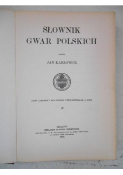 Słownik gwar polskich, Tom V, reprint 1907 r.