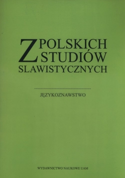 Z polskich studiów slawistycznych Językoznawstwo