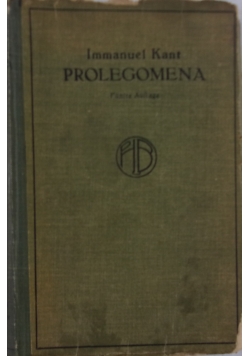Prolegomena, 1913 r.