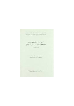 Lettres De Pie Xii Aux Eveques Allemands