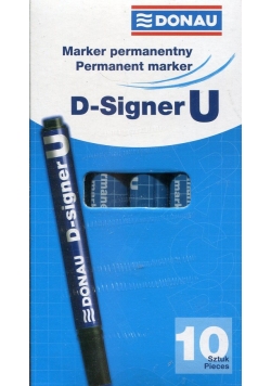 Marker permanentny D-Signer U czarny 10 sztuk