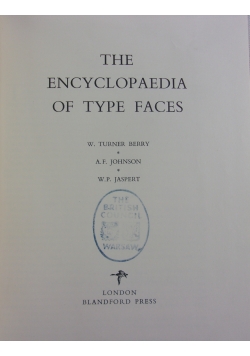 The encyclopaedia of type faces