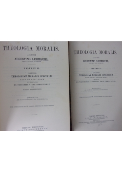 Theologia Moralis,1896r.,Tom I,II