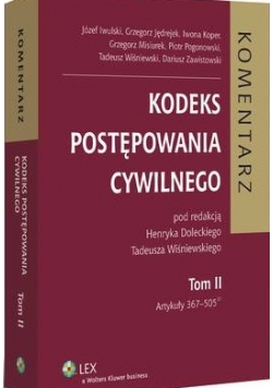 Kodeks postępowania cywilnego tom II