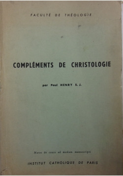 Complements de Christologie ,6 broszur