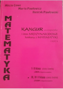 Kangur europejski i inne międzynarodowe konkursy z matematyki, cz. 2