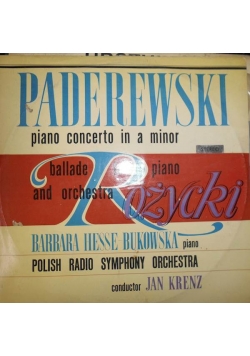 Paderewskim, Piano concerto in a minor, płyta winylowa