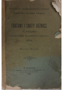 Fortuny i cnoty różność, 1889r.