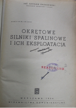 Okrętowe silniki spalinowe i ich eksploatacja