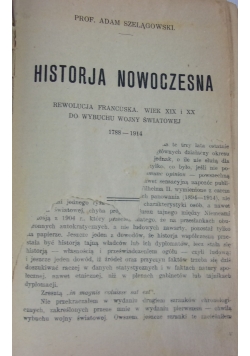 Historja Nowoczena,1921r.
