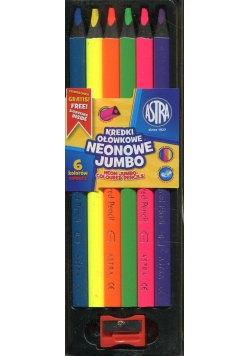 Kredki ołówkowe Jumbo neonowe 6 kolorów