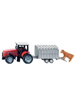 Siku 16 - Traktor z przyczepą dla zwierząt S1640