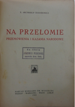 Na przełomie,1923r.