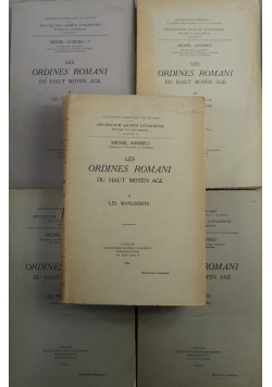 Les Ordines Romani du naut moyen age tomy I do V