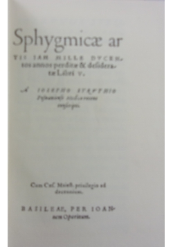 Sphygmicae ar