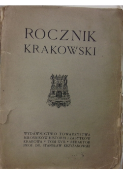 Rocznik krakowski, 1923r
