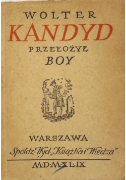 Kandyd, 1949 r.