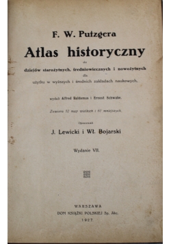 Atlas historyczny 1927 r.