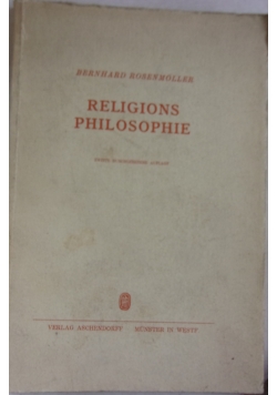 Religions Philosophie,1939 r.