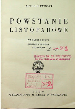 Powstanie Listopadowe 1930 r.