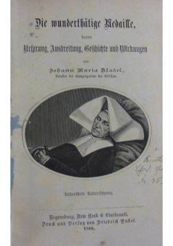 Die wunderhatige Medaille, 1880 r.