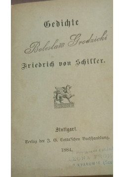 Gedichte, 1884 r.