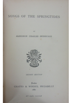 Songs of the springtides, 1880 r.