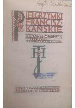 Pielgrzymki Franciszkańskie,1928 r.