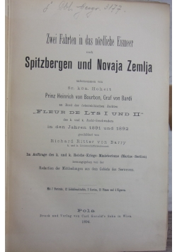 Spitzbergen und Novaja Zemlja, 1894r.