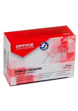 Spinacze biurowe 25mm trójkątne 100 sztuk