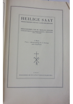 Heilige saat tom I, 1930r.