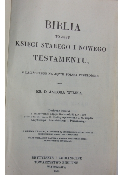 Biblia księga Starego i Nowego Testamentu