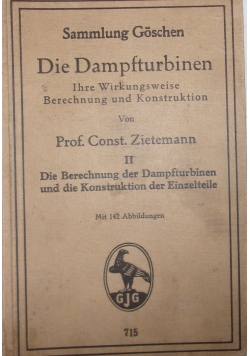 Die Dampfturbinen, II, 1923 r.