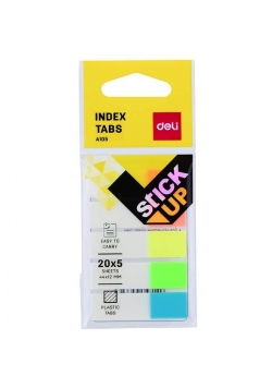 Zakładki indeksujące 44x12 bezbarwne DELI