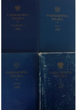 Farmakopea Polska V zestaw 4 książek