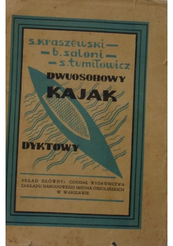 Dwuosobowy kajak - dyktowy, 1933 r.