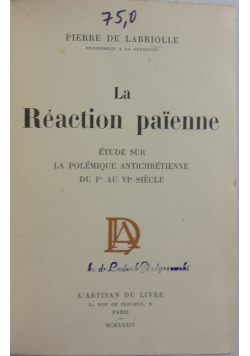 La Reaction paienne, 1934 r.