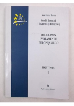 Regulamin Parlamentu Europejskiego, zeszyt 1