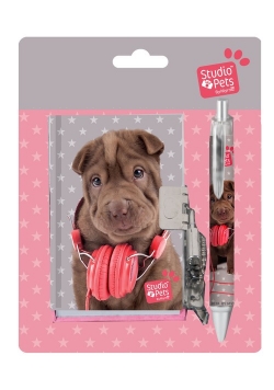 Zestaw pamiętnik na kłódkę z długopisem Studio Pets