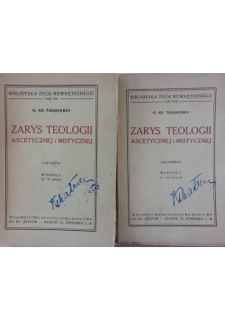 Zarys teologii ascetycznej i  mistycznej Tom I-II, 1949r