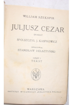 Juliusz Cezar, 1929 r.