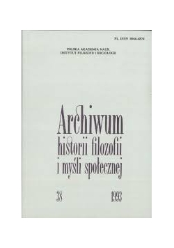 Archiwum historii filozofii i myśli społecznej