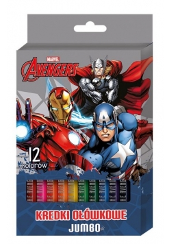 Kredki ołówkowe jumbo 12 kolorów Avengers