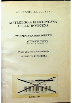 Metrologia elektryczna i elektroniczna