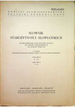 Słownik starożytności słowiańskich tom 2 część 2
