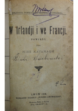 W Irlandji i we Francji 1904 r