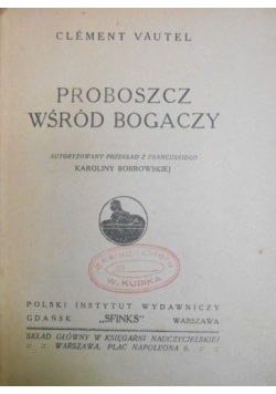 Proboszcz wśród bogaczy 1926 r.