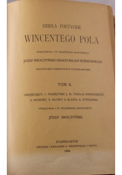 Dzieła poetyckie Wincentego Pola tom II 1904 r.