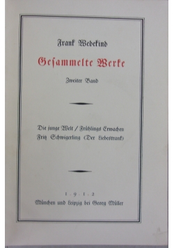 Gesammelte Werke ,1912r.