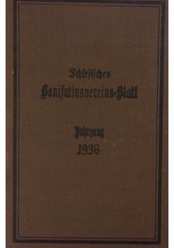Schlesisches Bonifatiusoereins Blatt, 1936r.